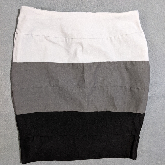 Color block skirt Dots Sz 13-14 gray‎ black - Picture 1 of 4